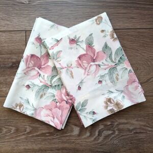 Vintage Royal Cannon Floral Rose King Pillowcase Pair - 90s Cottagecore USA Made